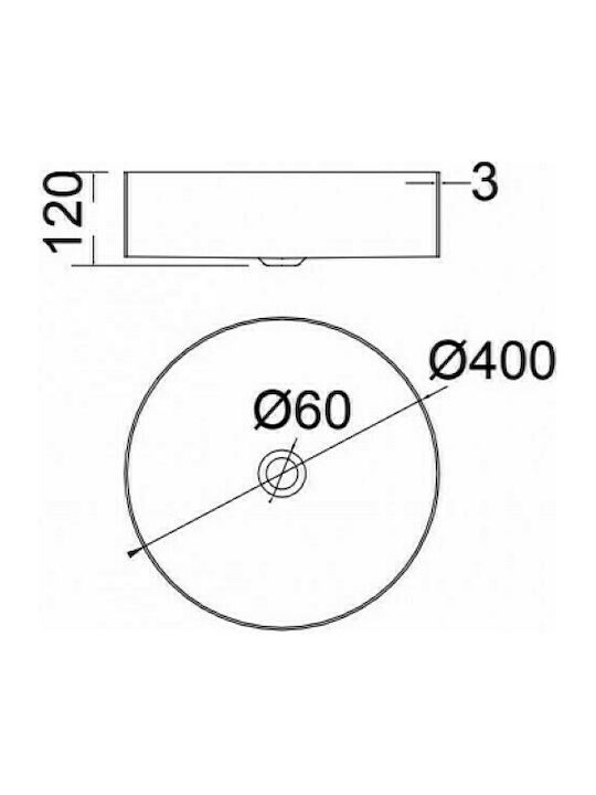 ΕΠΙΤΡΑΠΕΖΙΟΣ ΝΙΠΤΗΡΑΣ ΙΝΟΧ MILO PVD 1040-811 40εκ