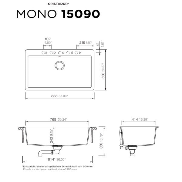 ΝΕΡΟΧΥΤΗΣ CRISTADUR MONO 15090 SCHOCK (83.8 X 53εκ)
