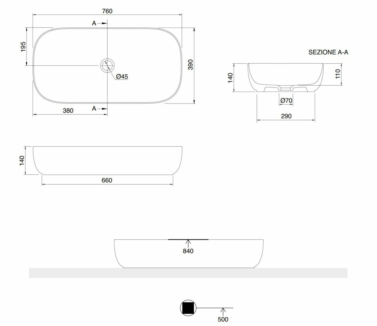 ΕΠΙΤΡΑΠΕΖΙΟΣ ΝΙΠΤΗΡΑΣ GLAM 1803-301 PEARL (WHITE MATT) 76X39