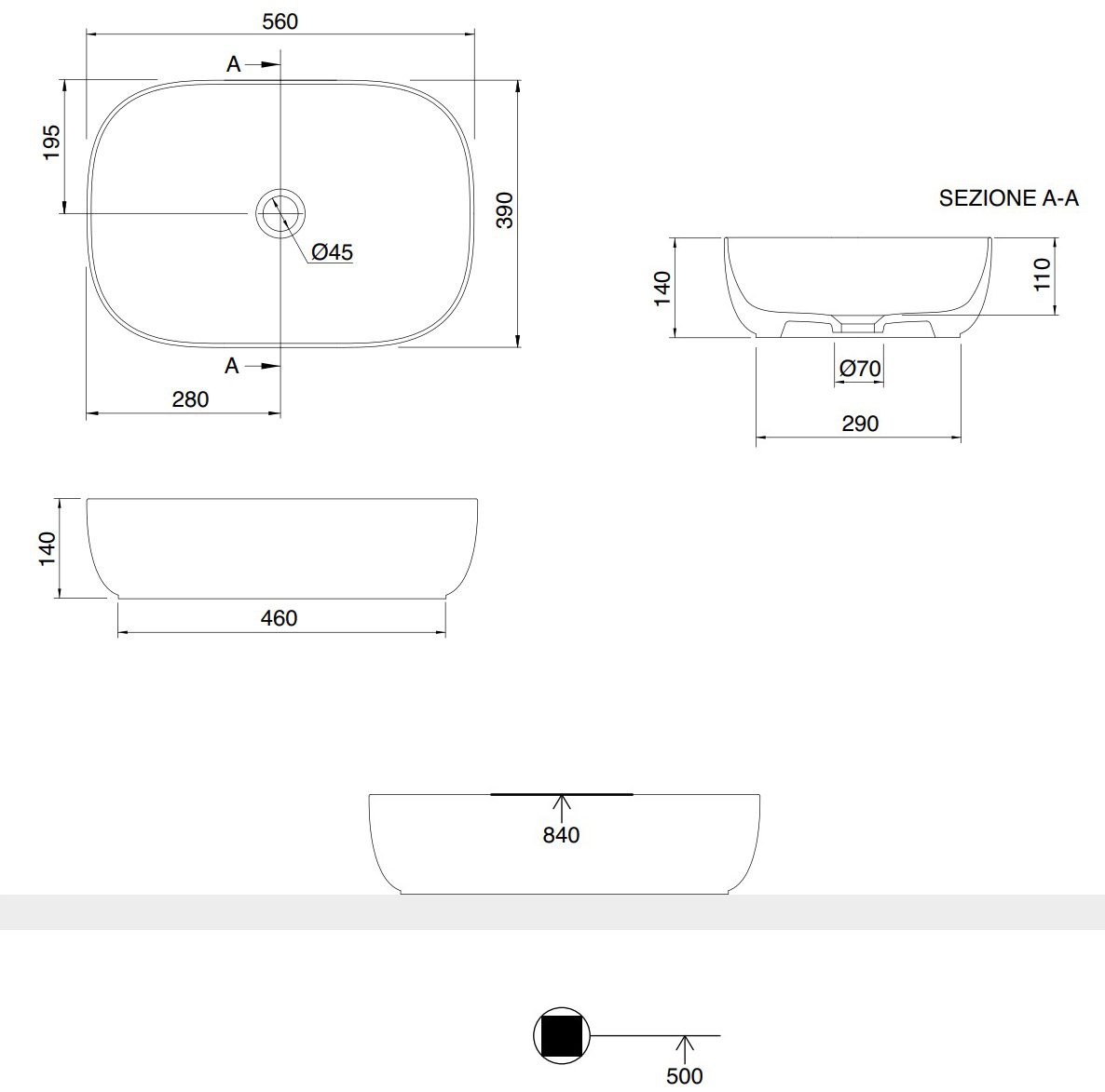 ΕΠΙΤΡΑΠΕΖΙΟΣ ΝΙΠΤΗΡΑΣ GLAM 1804-810 56X39εκ