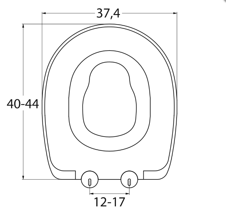 Elvit Family 0340 Παιδικό Καπάκι Λεκάνης Soft Close από Βακελίτη 40-44x37.4cm Λευκό