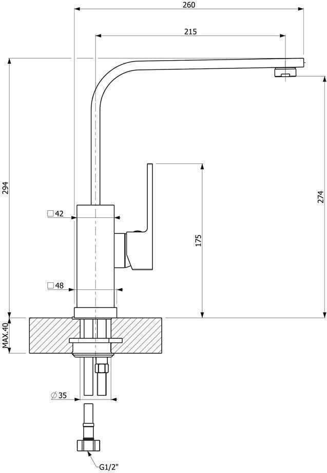 KUBO 35510 SINK BATTERY