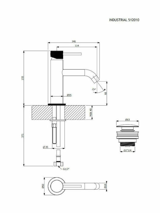 ΜΠΑΤΑΡΙΑ ΝΙΠΤΗΡΑ INDUSTRIAL 512010-100 CHROME
