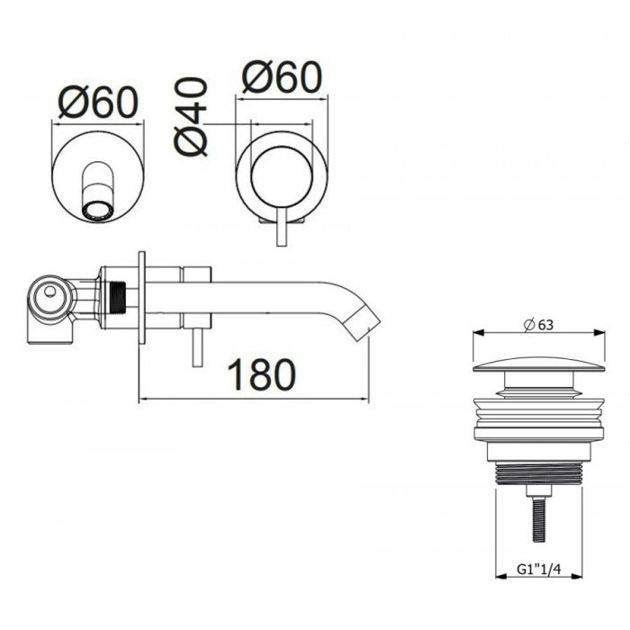ΜΠΑΤΑΡΙΑ ΕΝΤΟΙΧΙΣΜΟΥ 2 ΟΠΩΝ COSMO 316L INOX BRUSHED 6118-111