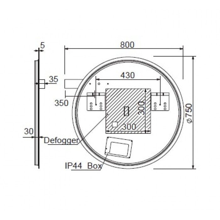 ΦΩΤΙΖΟΜΕΝΟΣ ΚΑΘΡΕΦΤΗΣ MILO Ø75