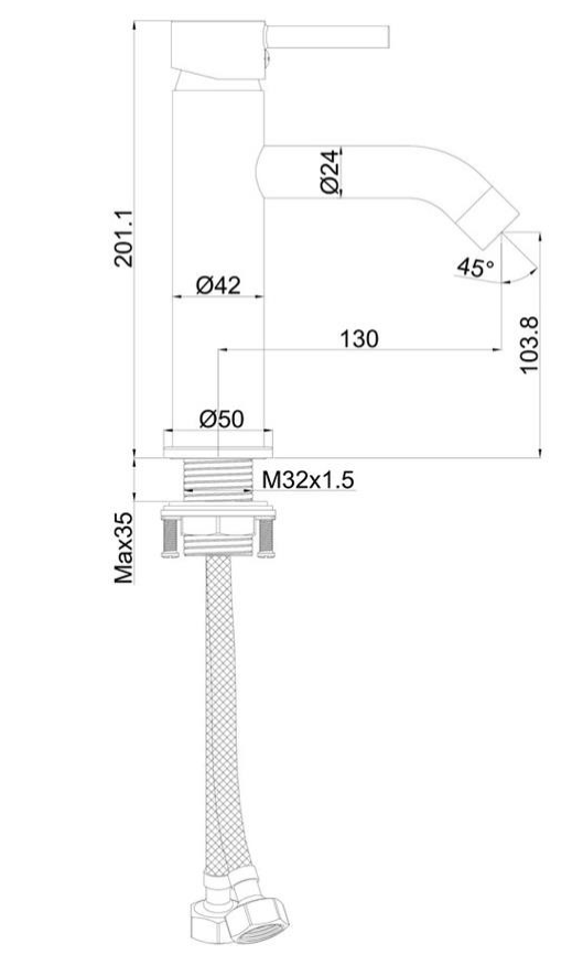 ΜΠΑΤΑΡΙΑ ΝΙΠΤΗΡΟΣ ART CHIC 20cm BRUSHED GOLD 087866