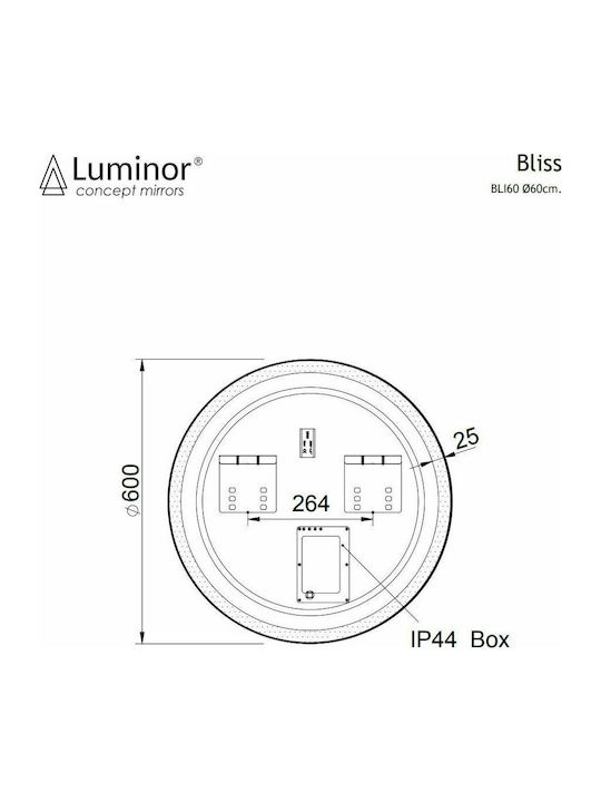 ΚΑΘΡΕΠΤΗΣ ΜΠΑΝΙΟΥ BLISS 60