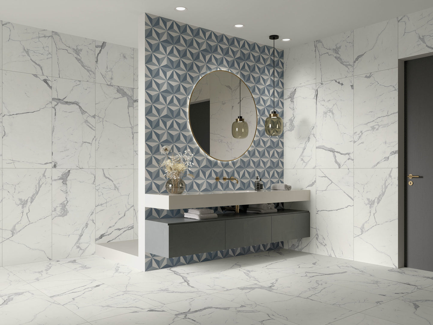 WALLPAPER ANNI 70 TRIANGOLI 60X120