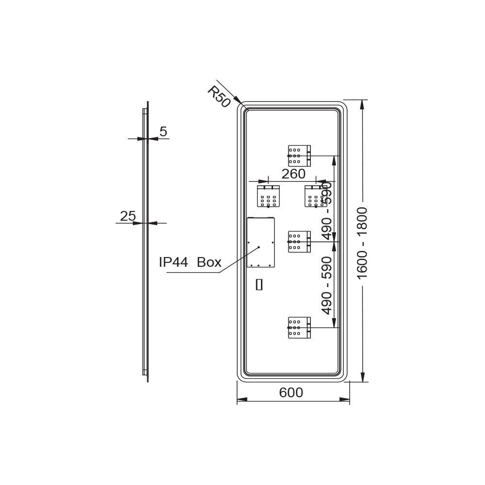 ΦΩΤΙΖΟΜΕΝΟΣ ΚΑΘΡΕΦΤΗΣ LOOK 160/180