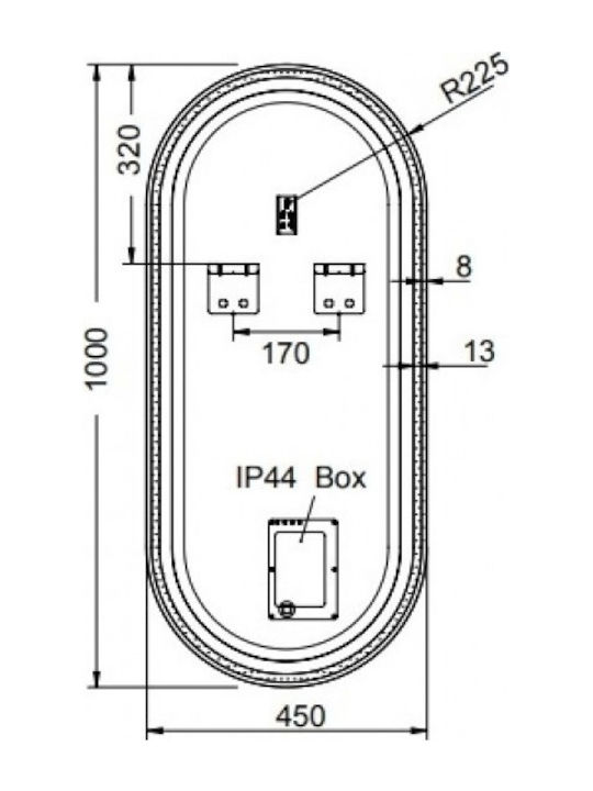 ΚΑΘΡΕΠΤΗΣ ΜΠΑΝΙΟΥ SOLANO 45100