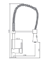TALL ART SPRING 086240 CHROME BENCH SINK FAUCET