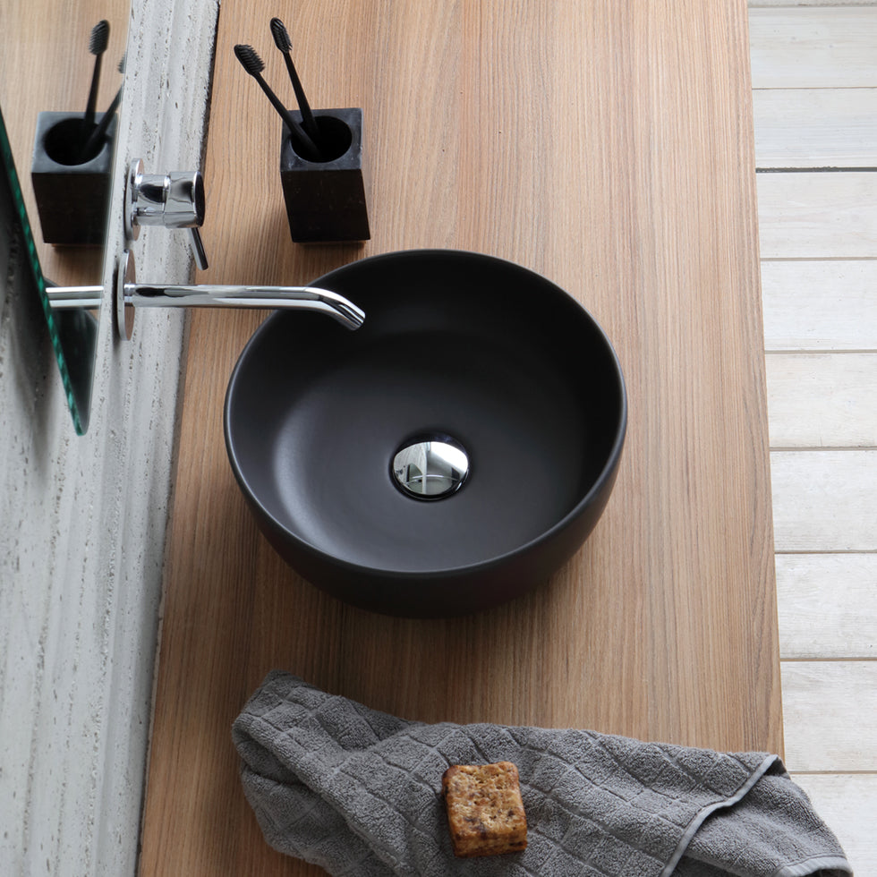 TABLE WASHER GLAM 1808 BLACK MATT Φ33