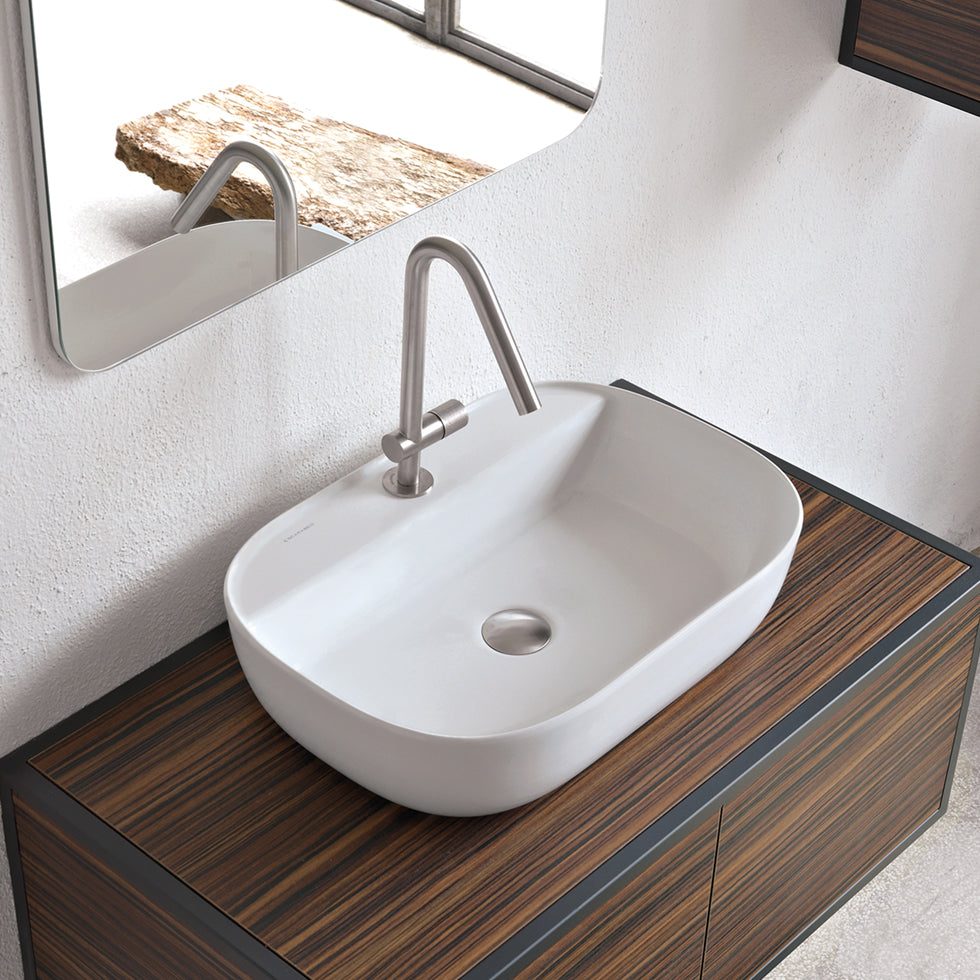 TABLE WASHER GLAM 1802R WHITE MATT 56X38