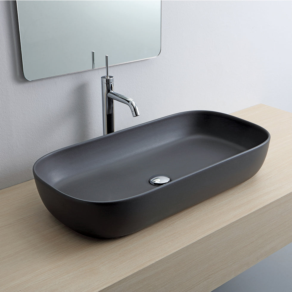 TABLE WASHER GLAM 1803 BLACK MATT 76X39