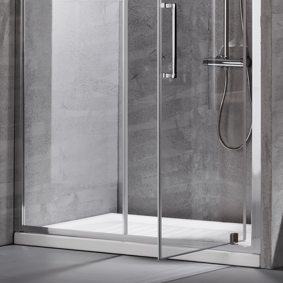 ΑΝΟΙΓΟΜΕΝΗ ΠΟΡΤΑ ΝΤΟΥΖΙΕΡΑΣ PRIMUS PLUS PIVOT+INFILL CHROME H.195