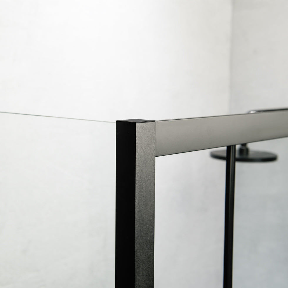 ΣΥΡΟΜΕΝΗ ΠΟΡΤΑ ΝΤΟΥΖΙΕΡΑΣ FLOW SLIDER (1+1) BLACK MATT H.195