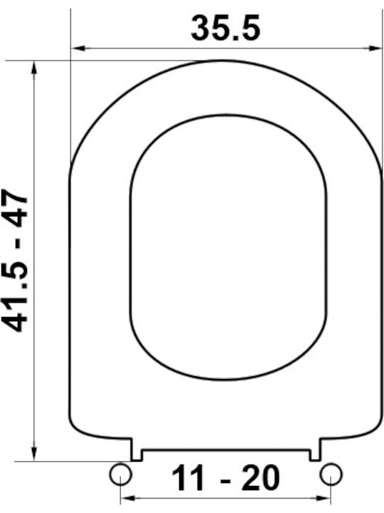 0015 ΚΑΛΥΜΜΑ ΛΕΚΑΝΗΣ "ΒΕΡΓΙΝΑ" D-SHAPE ΛΕΥΚΟ