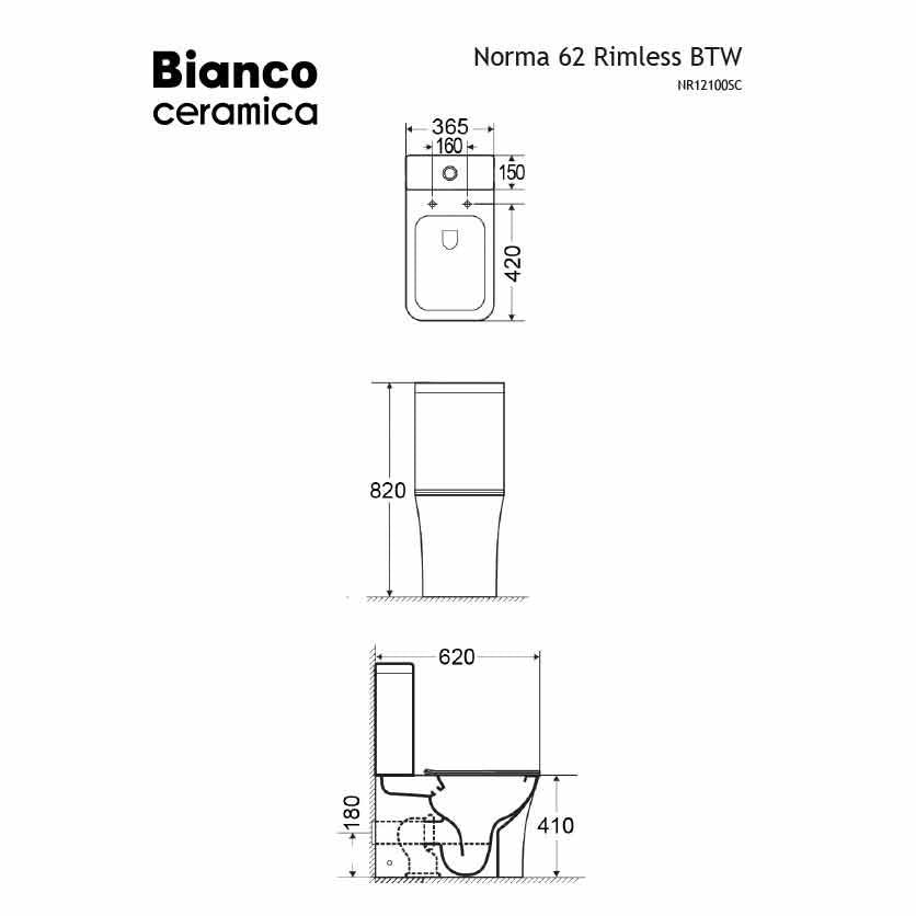 NORMA NR 121 RIMLESS Χ.Π. BACK TO WALL NR12100SC-300 62εκ