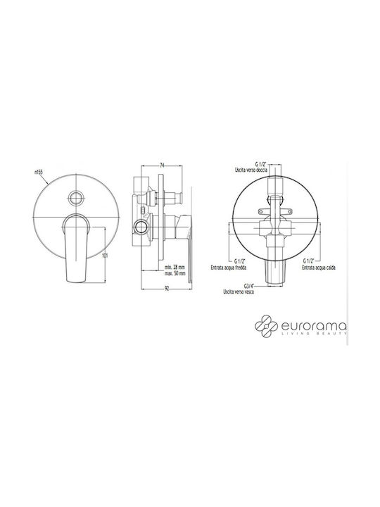 BUILT-IN BATHROOM FAUCET KLINT 142030