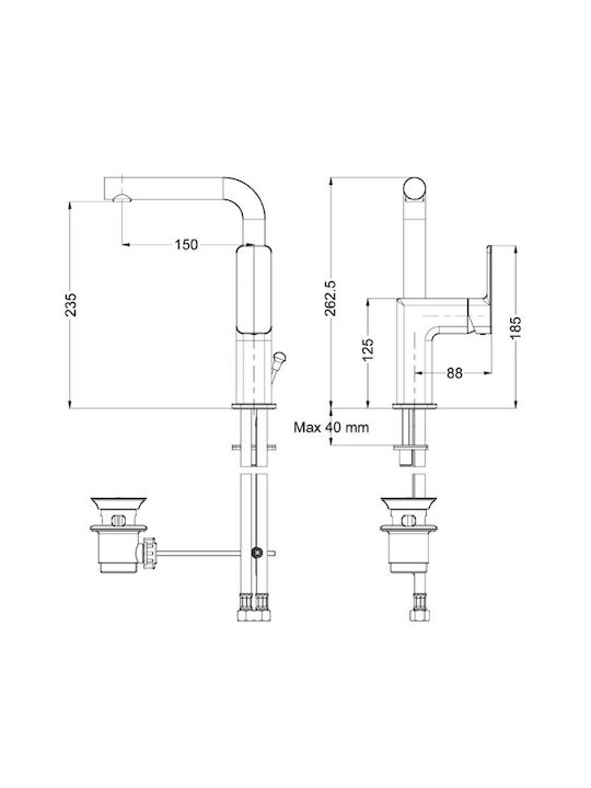 ΜΠΑΤΑΡΙΑ ΝΙΠΤΗΡΟΣ QUADRA 144333-100 CHROME