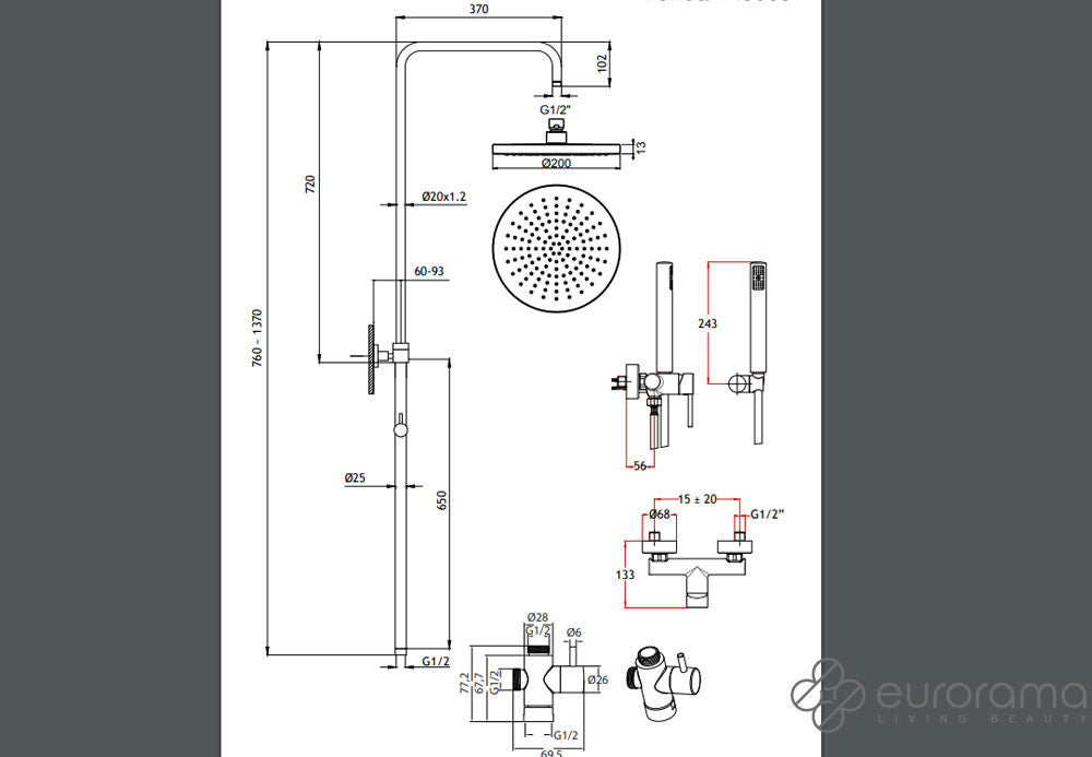 ΣΤΗΛΗ ΝΤΟΥΖΙΕΡΑΣ TONDA CHROME 145065-100