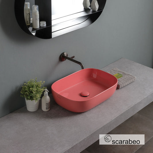ΕΠΙΤΡΑΠΕΖΙΟΣ ΝΙΠΤΗΡΑΣ GLAM 56X39εκ GLOSSY PEACH 1804-820