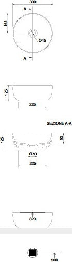 ΕΠΙΤΡΑΠΕΖΙΟΣ ΝΙΠΤΗΡΑΣ GLAM 1808-300 WHITE Φ33εκ