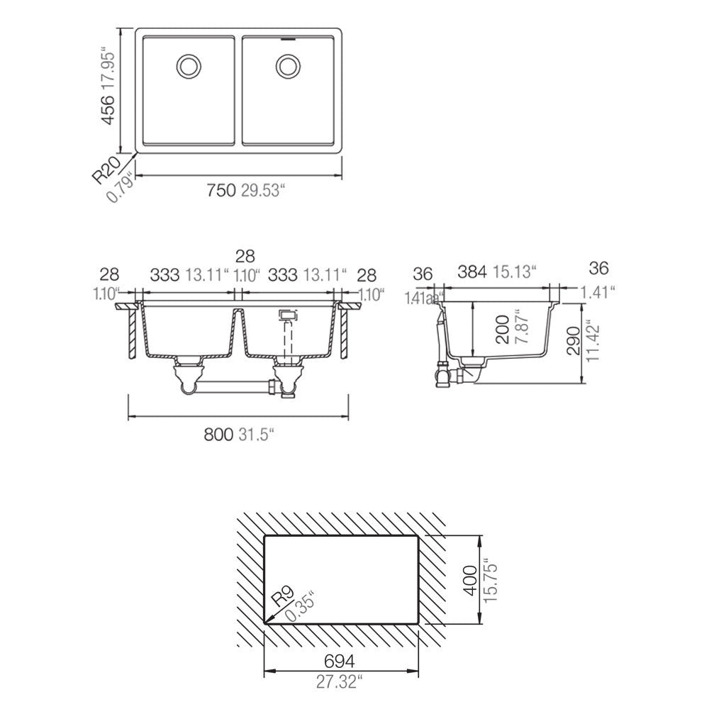 ΝΕΡΟΧΥΤΗΣ MANHATTAN 30290U 75Χ45,6