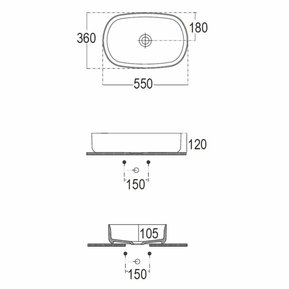 ΕΠΙΤΡΑΠΕΖΙΟΣ ΝΙΠΤΗΡΑΣ UMA 31055-300 55X36εκ
