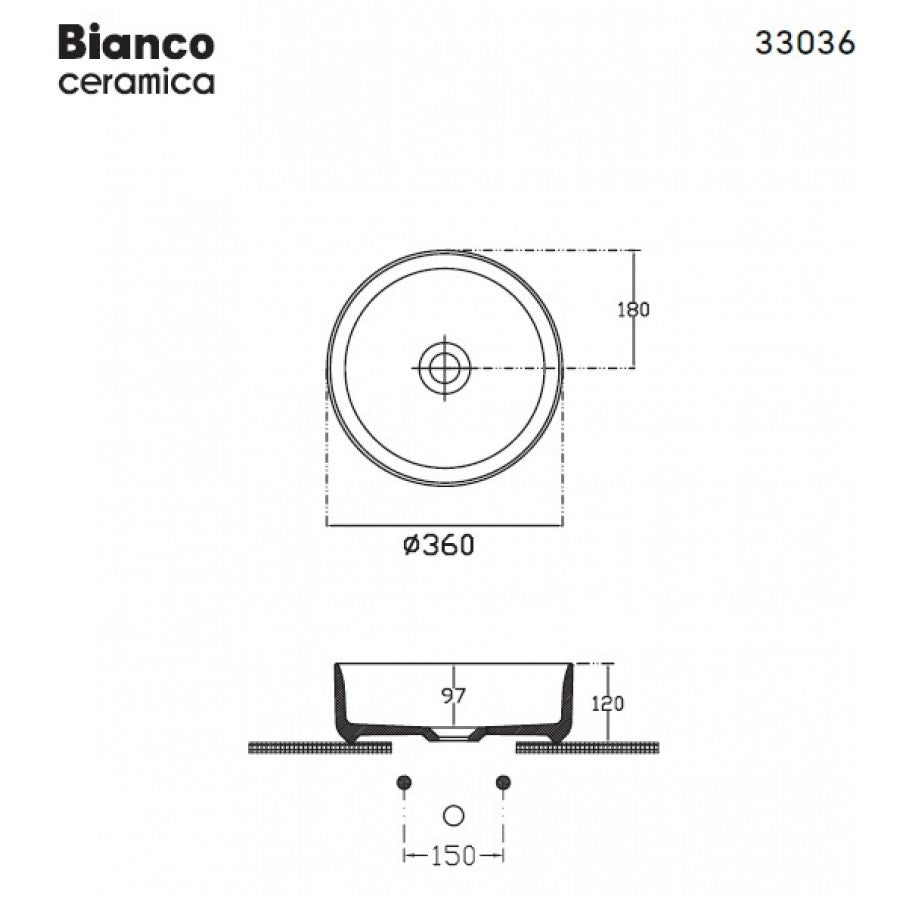 ΕΠΙΤΡΑΠΕΖΙΟΣ ΝΙΠΤΗΡΑΣ FOCUS 33036-300 Φ36εκ