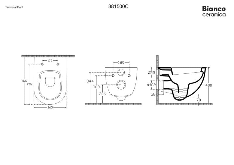 LENTA RIMLESS 381600-311 IVORY MATT 53εκ