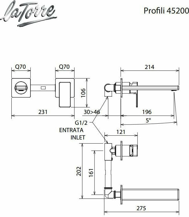 ΜΠΑΤΑΡΙΑ ΕΝΤΟΙΧΙΣΜΟΥ 2 ΟΠΩΝ PROFILI PLUS CHROME 46200-100