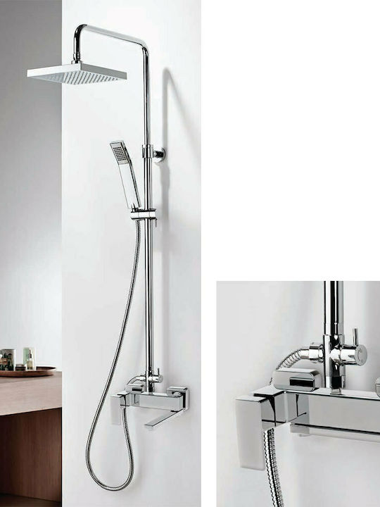 ΜΠΑΤΑΡΙΑ ΝΤΟΥΖΙΕΡΑΣ PROFILI PLUS CHROME 46025-100 (ύψος 83-144εκ)