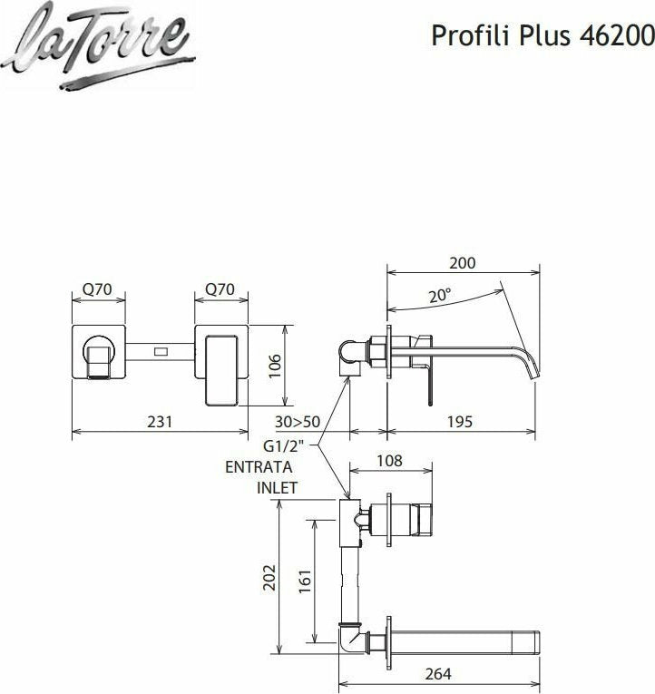 ΜΠΑΤΑΡΙΑ ΕΝΤΟΙΧΙΣΜΟΥ 2 ΟΠΩΝ PROFILI  PLUS CHROME 46200-100