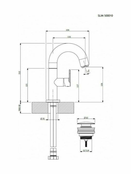 ΜΠΑΤΑΡΙΑ ΝΙΠΤΗΡΟΣ SLIM BLACK BRUSHED 500010-410