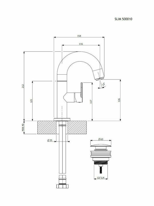 ΜΠΑΤΑΡΙΑ ΝΙΠΤΗΡΟΣ SLIM TUSCANY BRASS 500010-541