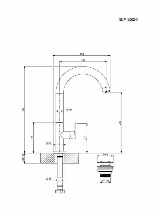 ΜΠΑΤΑΡΙΑ ΝΙΠΤΗΡΟΣ SLIM BLACK BRUSHED 500041-410