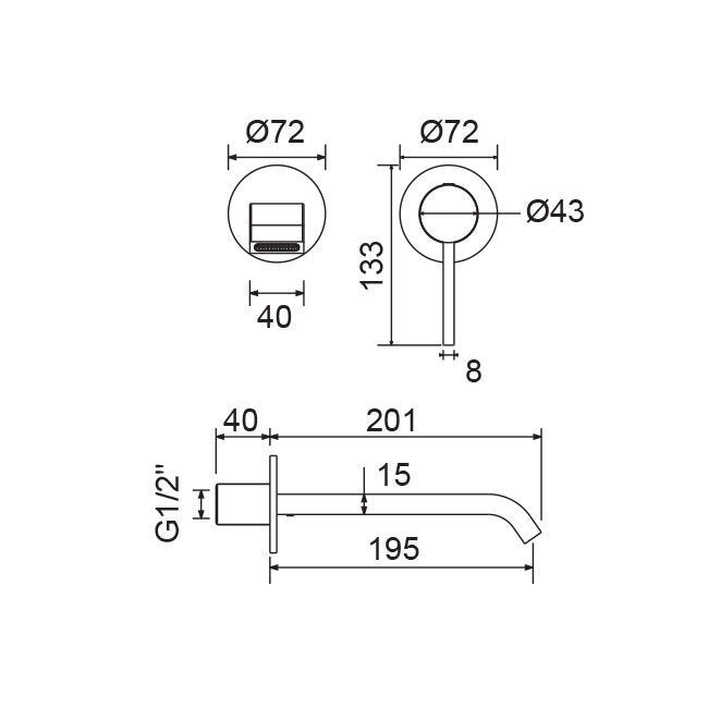 ΜΠΑΤΑΡΙΑ ΕΝΤΟΙΧΙΣΜΟΥ 2 ΟΠΩΝ MOOI INOX FINISH 518045-110