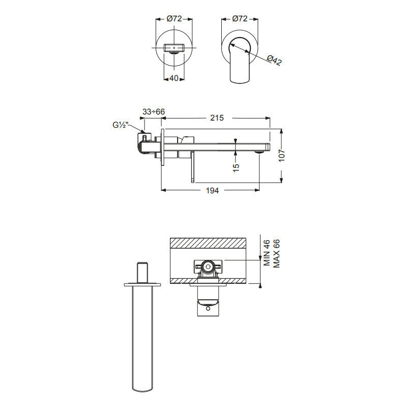 ΜΠΑΤΑΡΙΑ ΝΙΠΤΗΡΟΣ ΕΝΤΟΙΧΙΣΜΟΥ 2 ΟΠΩΝ GLAM BLACK MATT 610045-400