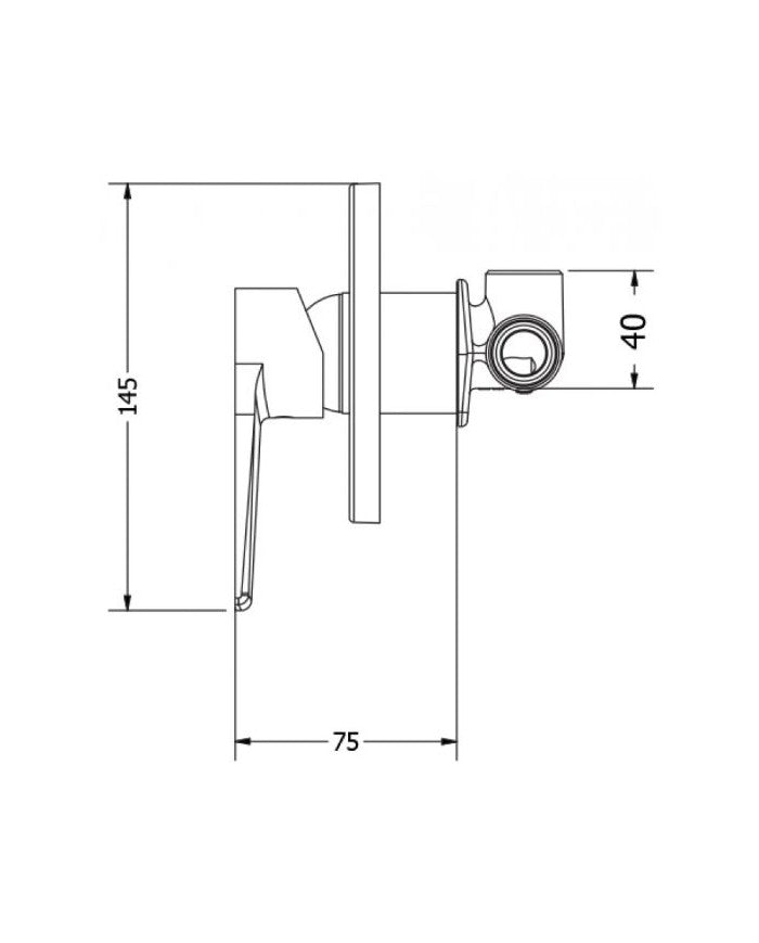 BATTERY BUILT-IN WASHER OPTIMA 00-7520/B BLACK MATT