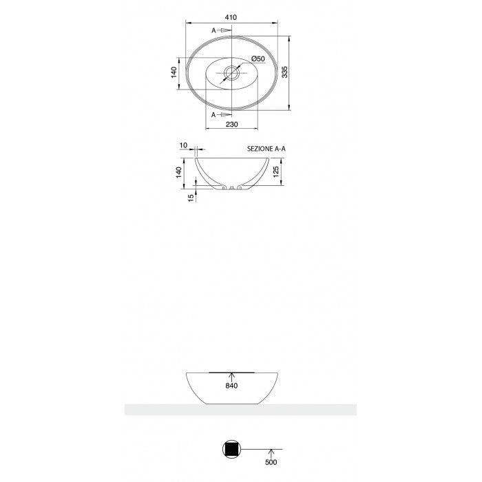 ΕΠΙΤΡΑΠΕΖΙΟΣ ΝΙΠΤΗΡΑΣ OVO 8011-300 41X33.5