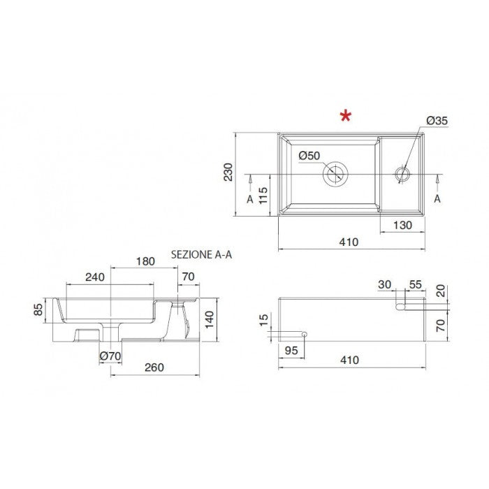 ΕΠΙΤΡΑΠΕΖΙΟΣ ΝΙΠΤΗΡΑΣ THEOREMA 8031R4123-300 41X23
