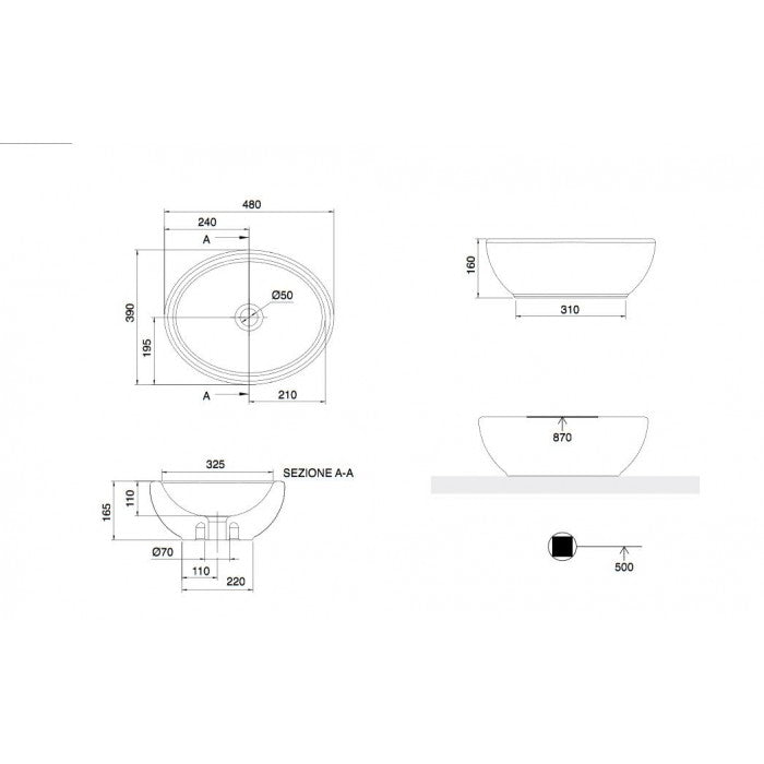 ΕΠΙΤΡΑΠΕΖΙΟΣ ΝΙΠΤΗΡΑΣ PLANET 8112-300 48X39
