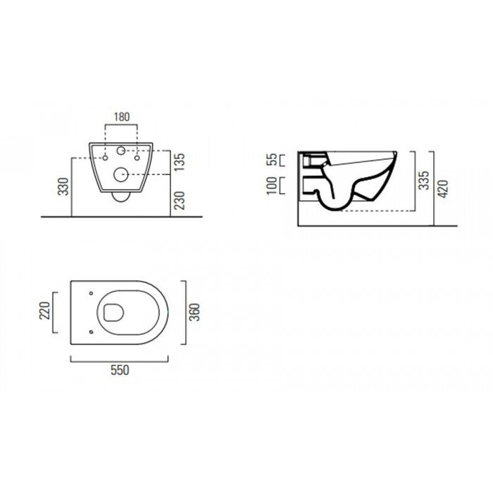 Pura Swirlflush 881500C-300 55εκ