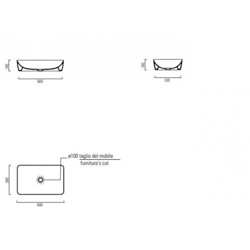 ΕΠΙΤΡΑΠΕΖΙΟΣ ΝΙΠΤΗΡΑΣ SAND 9036-300 WHITE 60X38
