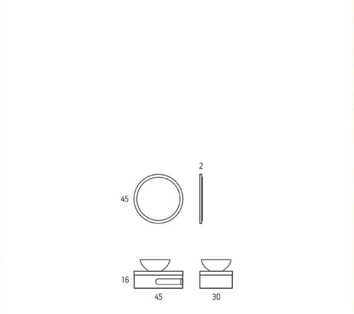 Bathroom furniture Zebis Mini 045 