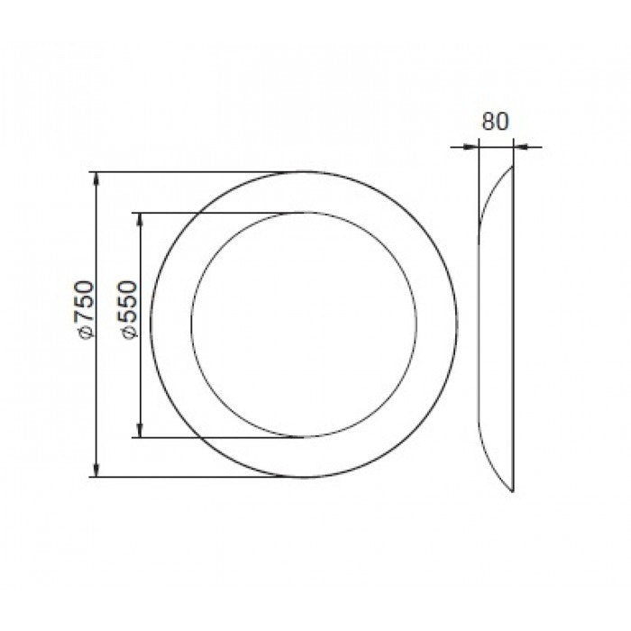 ΦΩΤΙΖΟΜΕΝΟΣ ΚΑΘΡΕΦΤΗΣ RING Ø75