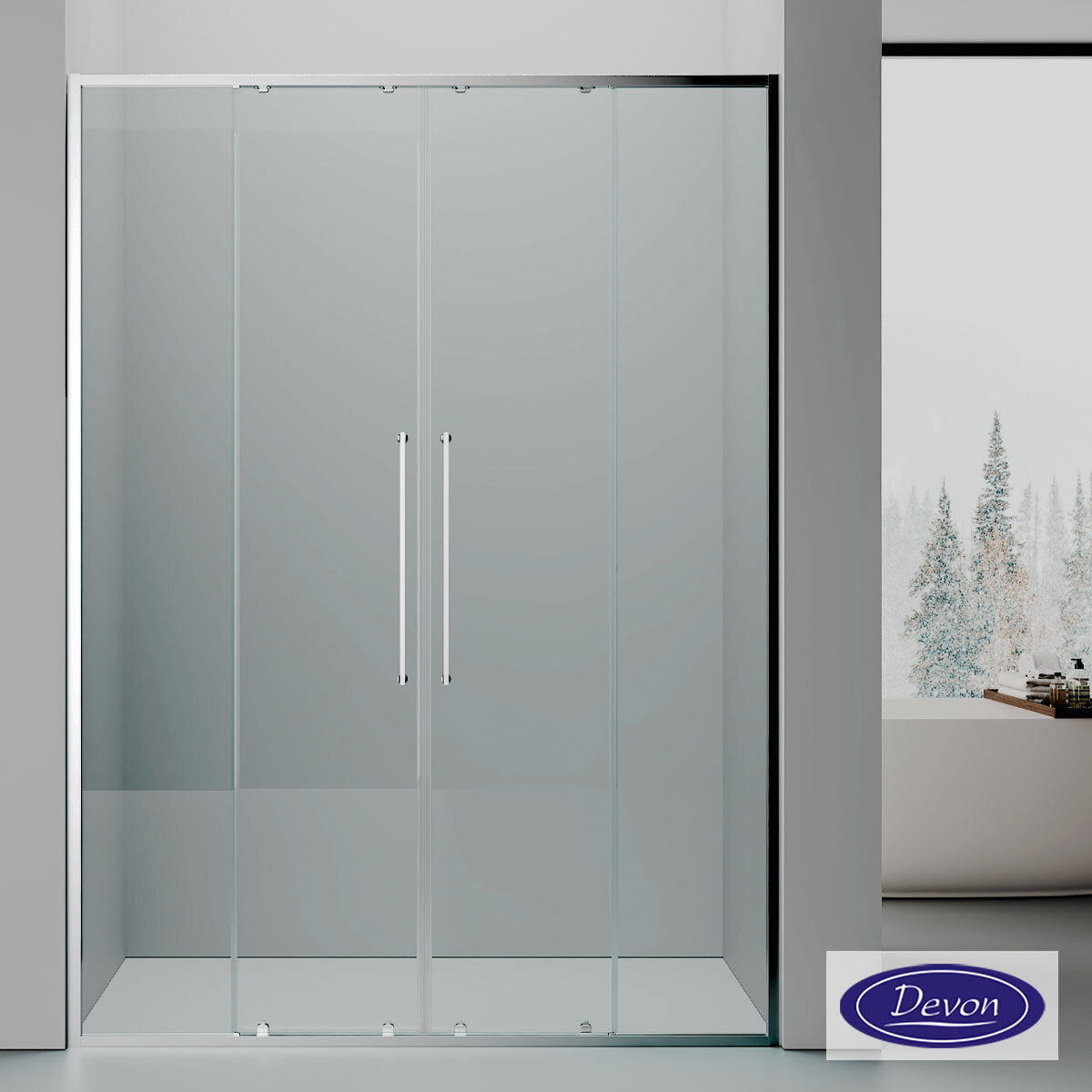 ΣΥΡΟΜΕΝΗ ΠΟΡΤΑ ELLI SLIDER 2+2 CHROME H.200