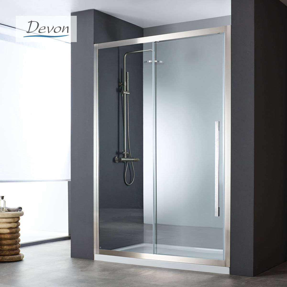 ΣΥΡΟΜΕΝΗ ΠΟΡΤΑ ΝΤΟΥΖΙΕΡΑΣ NOXX SLIDER 1+1 INOX BRUSHED PVD  H.200