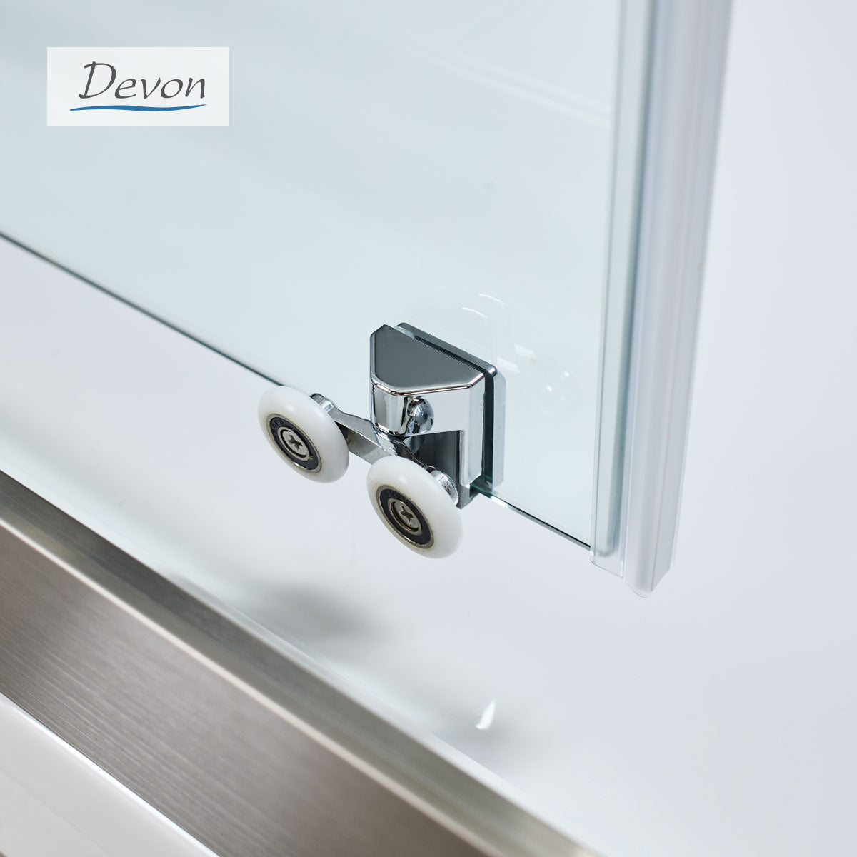 ΣΥΡΟΜΕΝΗ ΠΟΡΤΑ ΝΤΟΥΖΙΕΡΑΣ NOXX SLIDER 1+1 INOX BRUSHED PVD  H.200